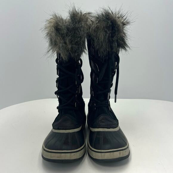 SOREL Joan of Arctic Women's Winter Boot Black/Quarry Insulated Waterproof Sz 8 - Picture 3 of 9